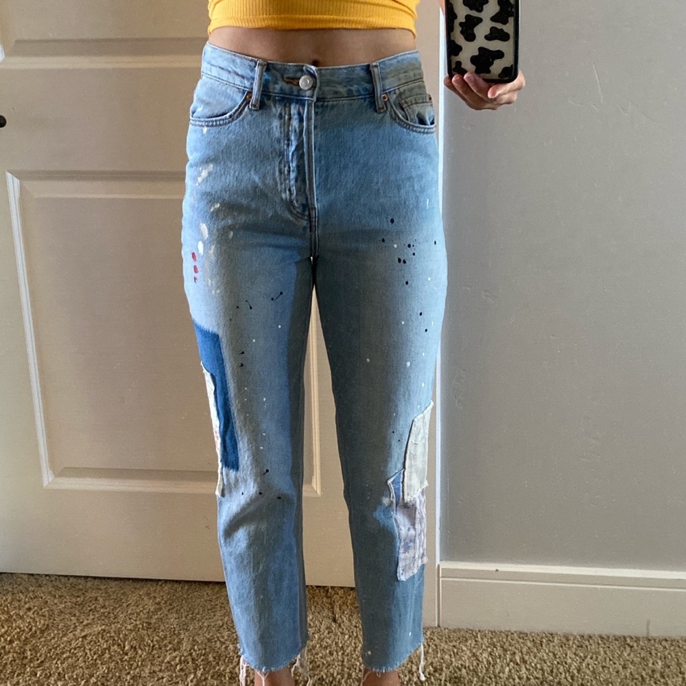 BDG URBAN OUTFITTERS patchwork painted jeans
